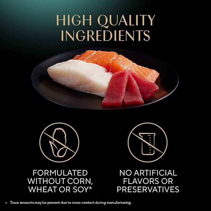 Sheba Perfect Portions Wet Cat Food Pate with Sustainable Salmon and Tender Whitefish & Tuna Entree Variety Pack, 2.6 oz. Twin-Pack Trays (12 Count, 24 Servings) (Pack of 2)