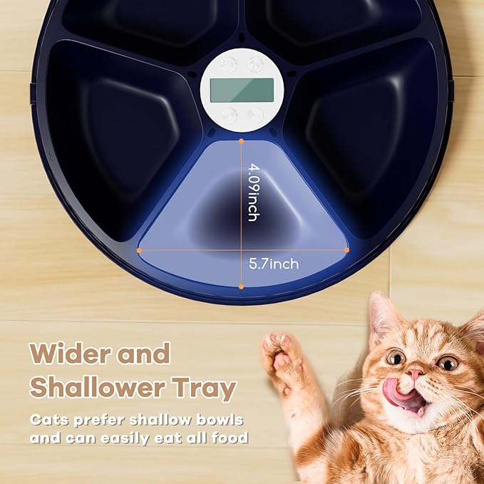 UBPET Automatic Cat Feeder Wet Food, 2025 Upgraded Refrigerated Auto Cat Feeder with Semiconductor Cooling, 4 Days Freshness 5 Meals, Pet Food Dispenser for Cats and Small Dogs, Easy to Clean(White)