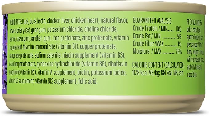 Tiki Cat After Dark Soft Pate Wet Cat Food, Duck & Chicken Liver Recipe, 5.5 oz. Can (8 Count)