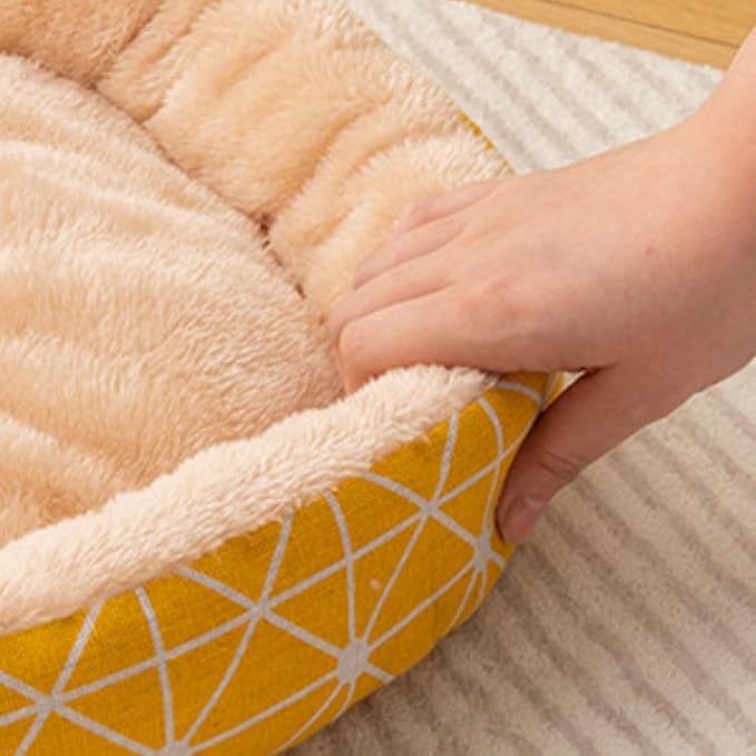 GeRRiT Universal Cat Bed Pet Mat Dog Bed Dog House Pad Round Nest Warm Pet Nest,L(20x20x4)