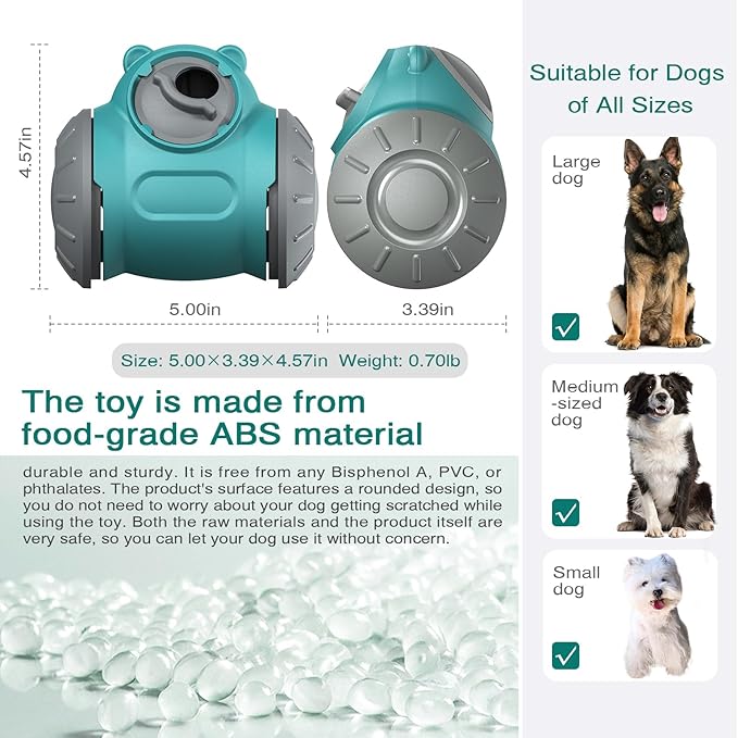 Dog Puzzle Toy,Upgrade Indestructible Dog Interactive Toy,Adjustable Food Dispensing Treat Dispenser Dogs Puzzle Feeder Slow Feeding for Large/Medium/Small Aggressive Chewers Breed Pet Gift