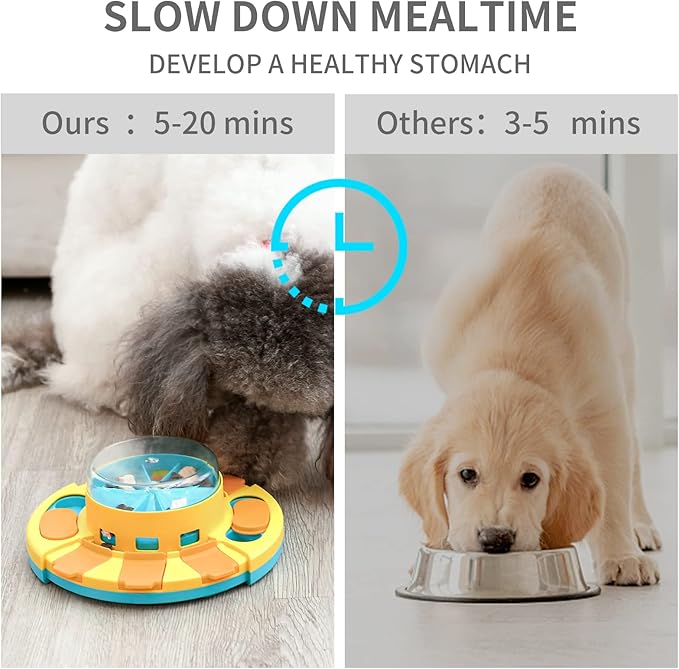 Dog Puzzle - Food Puzzle Toy Feeder, Treat Puzzles for Mental Stimulation (Push)