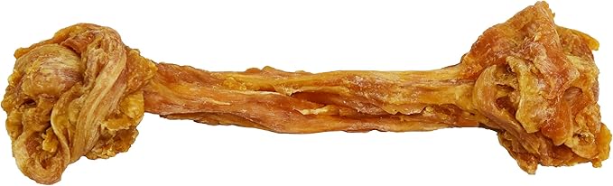 Ultra Chewy Turkey Tendon Knotted Bones for Dogs - Premium All-Natural, Hypoallergenic, Long-Lasting Dog Chew Treat, Easy to Digest - Ingredient Sourced from USA (8 Inches - 1 Pack)