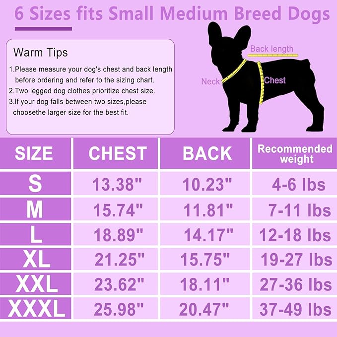 2 Pack Dog Sweater with Leash Ring Winter Warm Pet Sweater Thick Clothes Coat Fleece Dog Sweaters for Medium to Large Dogs Girl Boy for French Bulldog, Dachshund (Pink,Purple, XX-Large)