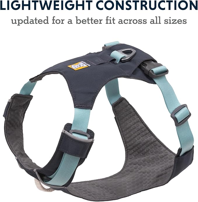 Ruffwear, Hi & Light, Everyday Lightweight Dog Harness, Trail Running, Walking, Hiking, All-Day Wear, Basalt Gray, X-Small
