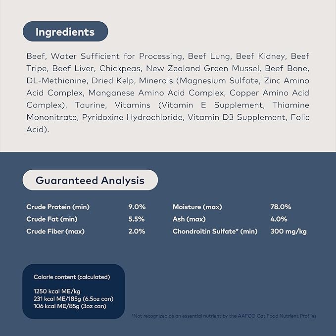 ZIWI Peak Canned Wet Cat Food – All Natural, High Protein, Grain Free, Limited Ingredient, with Superfoods (Beef), 6.5 Ounce (Pack of 12)