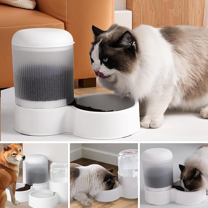 Gravity Cat Feeder with 2.8L Capacity, BPA Free, Food Grade Plastic, Automatic, Eco-Friendly