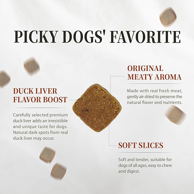 Herz Air-Dried Dog Food Lamb & Duck Liver Recipe 1 lb, All-Natural, High-Protein, Grain-Free, Limited Ingredients, Complete & Balanced, Premium Canine Cuisine