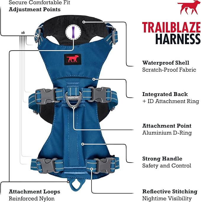 Tuff Pupper Escape Proof Dog Harness for Extra Small Dogs | No Pull Lightweight Adjustable Harness | No Escape Multifunctional Outdoor Pet Gear | Strong Durable Breathable | Secure Comfortable Fit