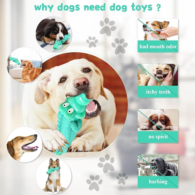 Large Dog Chew Toys for Aggressive Chewers: Almost Indestructible Dog Toy to Keep Them Busy & Reduce Boredom-Gift Toys for Small Medium, Large Breed