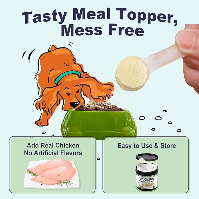 ZEBORA Omega 3 Fish Oil for Dogs, Wild Caught Dog Fish Oil, EPA & DHA, Krill Oil, Kelp, Skin and Coat Supplement, Anti Itch & Shedding, Support Dry Skin, Joint Health, Dog Allergy Relief