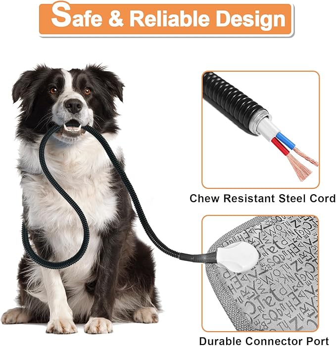 Cat Heating Pad 18x18in, Pet Heating Pad for Cats Heated Cat Pad with Timer(1-24H),Waterproof Heated Cat Blanket with Chew Resistant Steel Cord