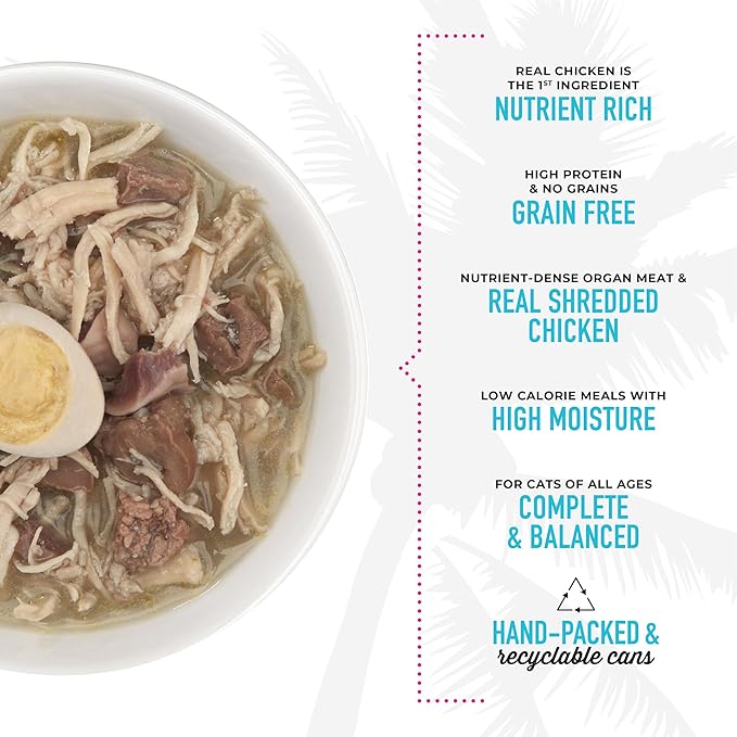 Tiki Cat After Dark, Chicken & Quail Egg, High-Protein and 100% Non-GMO Ingredients, Wet Cat Food for Adult Cats, 5.5 oz. Can (8 Count)