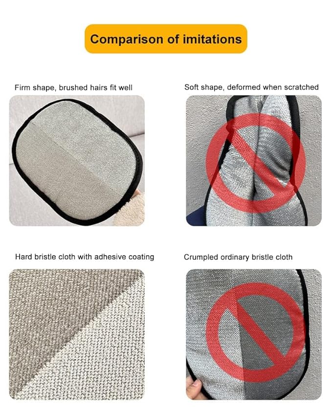 Pet Hair Removal Gloves for Cats & Dogs, Reusable Electrostatic Grooming Tool for Furniture, Carpet, Car Seat