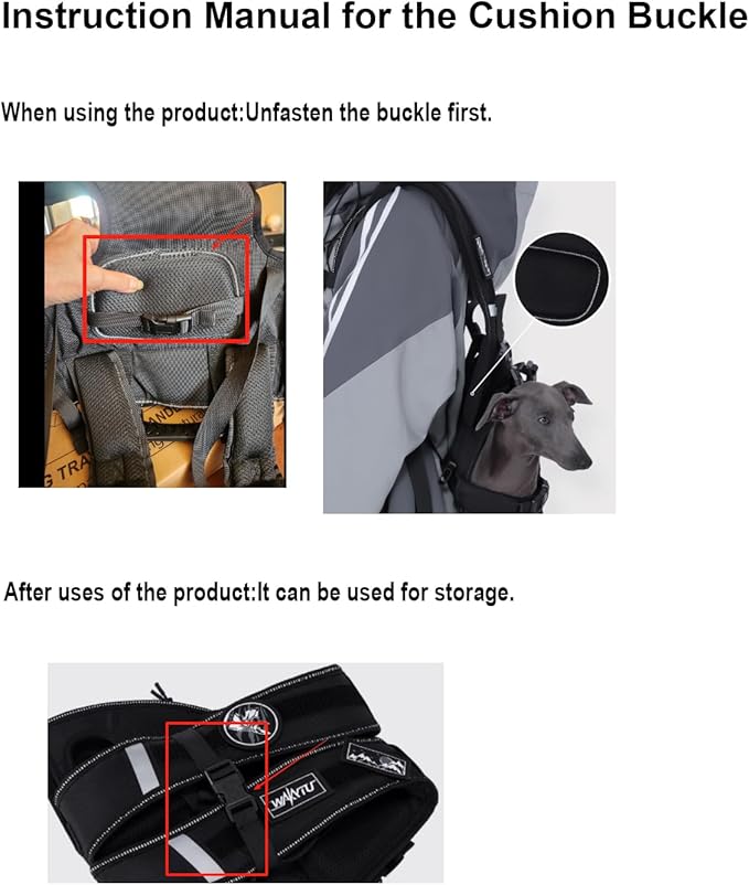 Dog Backpack Carrier for Small Dogs,Dog Lift Harness,Adjustable Padded Breathable Straps, Disabled, Joint Injuries, Arthritis, Loss of Stability,M(8.5-17.5LBS)