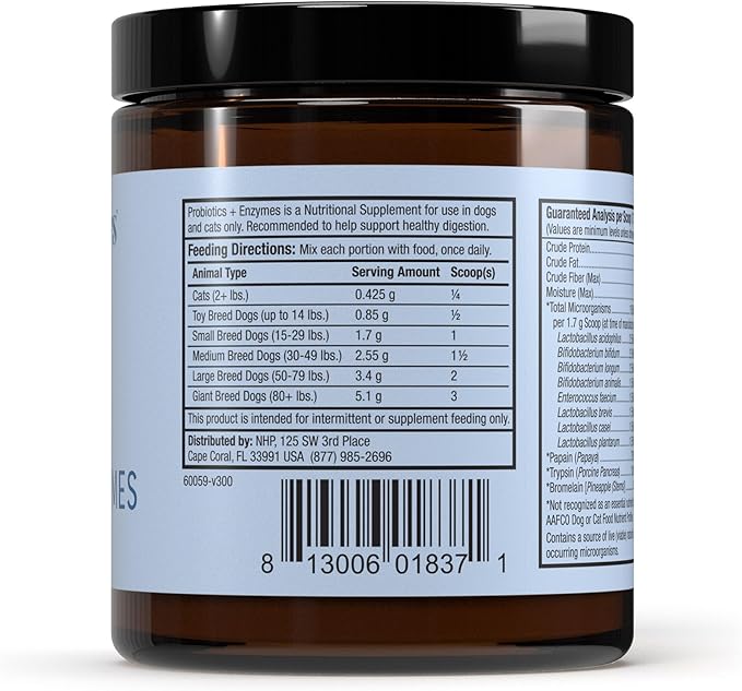 Bark & Whiskers, Probiotics + Enzymes 3.59 oz, Non GMO, Gluten Free, Soy Free, Dr. Mercola