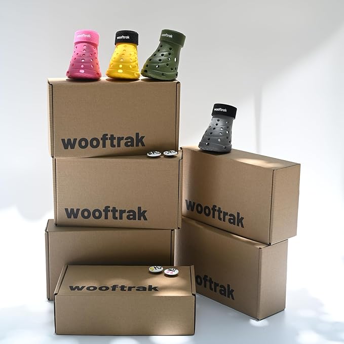 Dog Shoes Breathable Dog Shoe for Hot Pavement, Dog Booties and Paw Protectors, Non-Slip Waterproof Dog Sandals Boots (Pink+Black, L: (3.1’’x2.5'')(L*W))