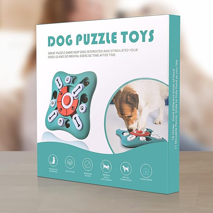 Dog Puzzle Toys - Interactive, Mentally Stimulating Toys for IQ Training & Brain Stimulation - Gift for Puppies, Cats, Dogs