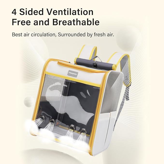 Cat Backpack Carrier, Collapsible and Breathability Cat Carrier Large for Cat Under 16 lbs, Dog and Small Pet Carrier Bag Used in Travel, Car