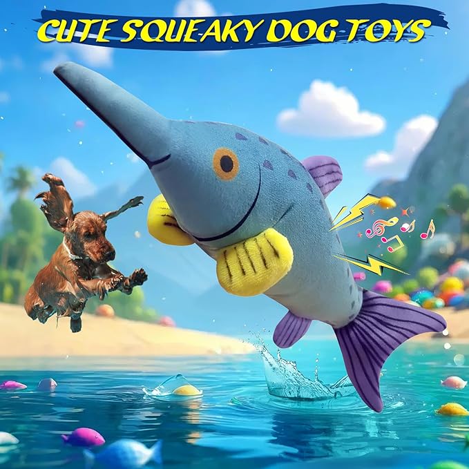 Large Squeaky Dog Toys :Plush Soft Dog Chew Toys - Tug of War for Large,Small, Medium,Puppy Breeds-Puppy Toys to Keep Them Busy