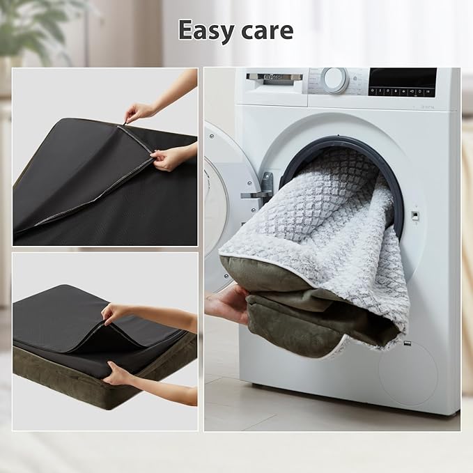 Orthopedic Dog Bed for Medium Dogs, Egg Crate Foam Bed for Medium Dogs, Equipped with Removable Waterproof Pillow Cover and Anti-Slip Bottom, Pet Bed