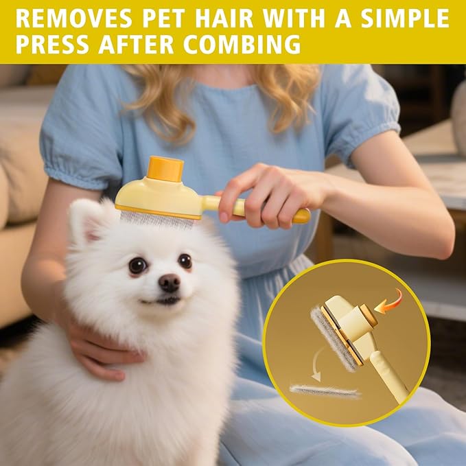 12 Piece Bath Grooming Kit for Pets - Dog Bath Brush Kit Slicker Hair Brush Set with Pet Nail Clipper and File Comb for Shedding Bathing