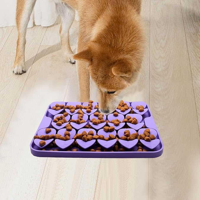 Small Silicone Snuffle Mat for Small Dogs Puppy Cat Slow Down Eating,Slow Feeder Lick Mat for Dry Wet Food for Pet Training Smell,Encourages Natural Foraging Skill,Relieving Stress