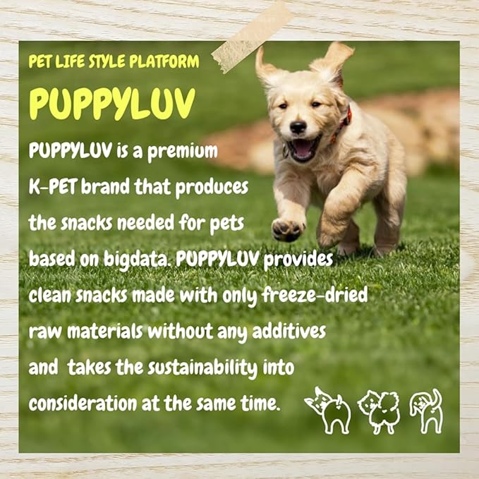 Puppyluv Treat - Freeze Dried Salmon Dog & Cat Treats, Wild Caught, Single Ingredient, Natural High Protein & Fish Oil, Grain Free Gluten Free, 3.2oz