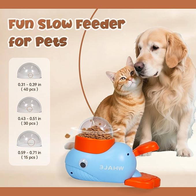 Dog Puzzle Feeder Toy,Interactive Food Dispense,Pet Slow Feeder (Blue)