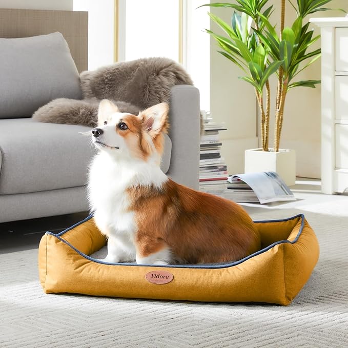 Orthopedic Dog Beds for Medium Large Dogs, Durable Egg Crate Foam Sofa Dog Bed wit Washable Removable Cover,Waterproof Lining and Nonskid Bottom,Pet Bed for Medium Dogs