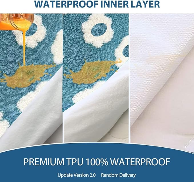 Round Dog Bed for Small Dogs & Cats -Washable Dount Cute Cat Bed for Indoor Cats, Orthopedic Sherpa Fleece Soft Cozy Calming Pet Bed with Removable Zipper Cover (Blue, (23x23x8inches))