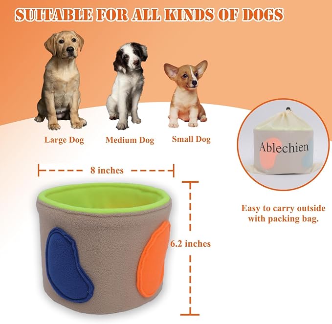 Snuffle Mat for Dogs, Interactive Dog Puzzle Toys, Enrichment Feeding Sniff Mat, Dog Slow Feeder Bowl with Non-Slip Bottom, Encourage Natural Foraging Skills and Stress Relief