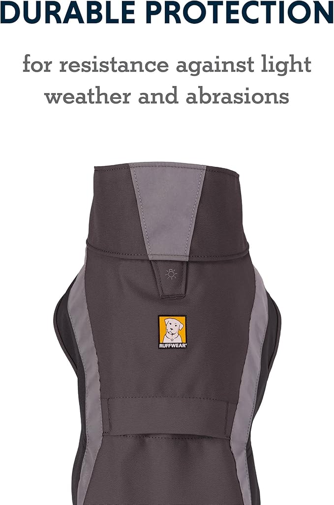 Ruffwear, Lumenglow High-Vis Dog Jacket, High-Visibility Protection for Day and Night, Blaze Orange, XX-Small