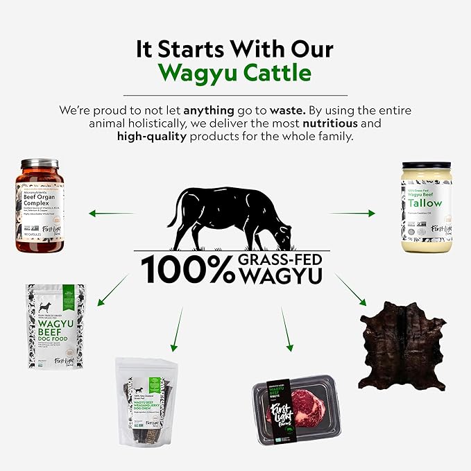 First Light Farms Freeze-Dried Wagyu Beef Liver Dog Treats | 100% Grass-Fed, Certified Humane, 4 oz | Single Ingredient, Nutrient-Dense Superfood for All Breeds & Life Stages