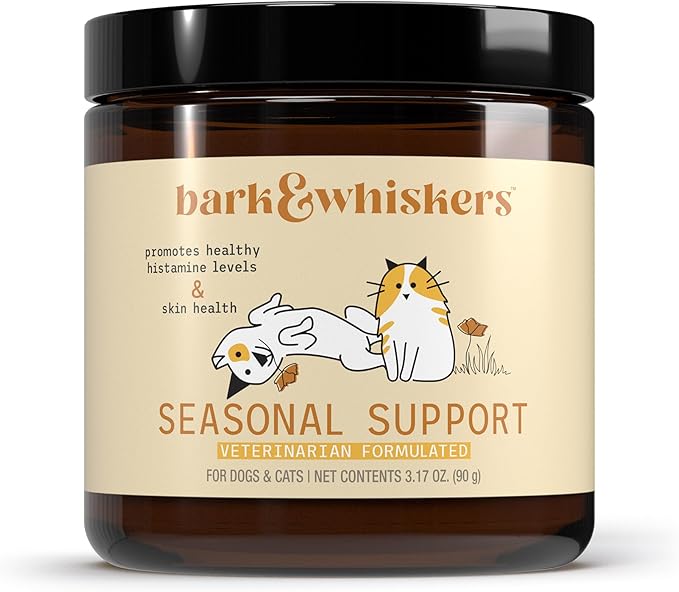 Bark & Whiskers Seasonal Support, 3.17 Oz. (90 g), 90 Scoops, Antioxidant and Immune Support, Veterinarian Formulated, Non-GMO, Dr. Mercola