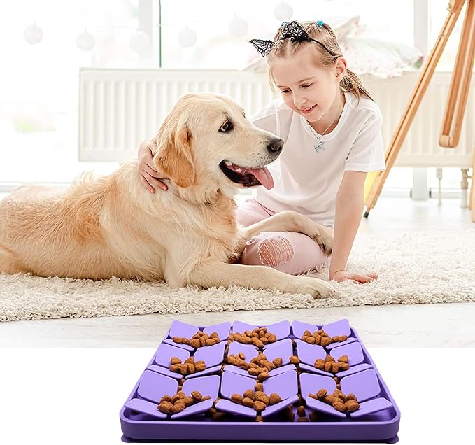 Silicone Snuffle Mat for Small Dogs Puppy Cat Slow Down Eating,Slow Feeder Lick Mat for Dry Wet Food for Pet Training Smell,Encourages Natural Foraging Skill,Relieving Stress