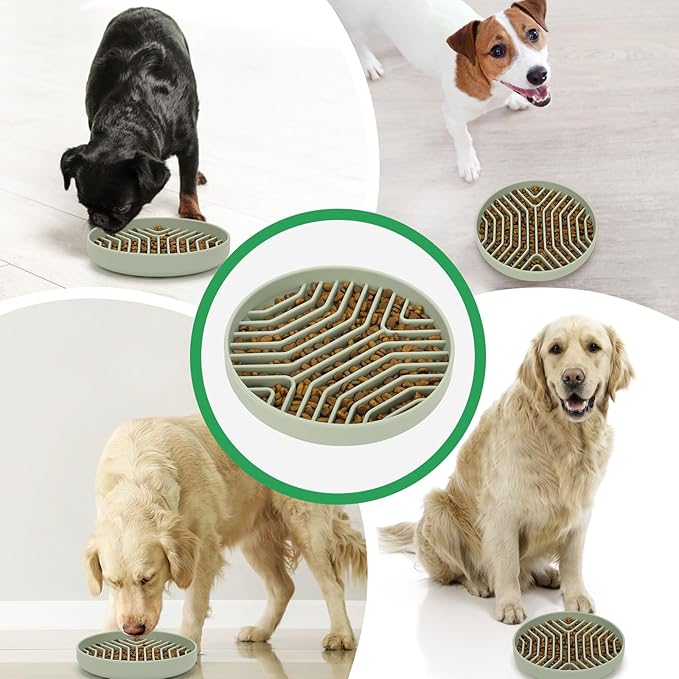Slow Feeder Dog Bowls Silicone Maze Food Bowl Feeders Pet Puzzle Lick Mat to Slow Down Eating for Medium Small Breed Size Dogs