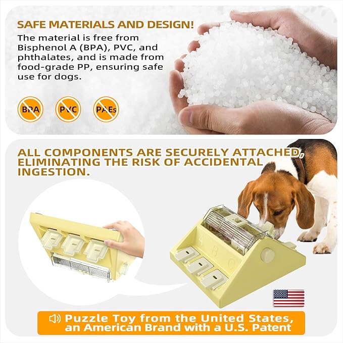 KADTC Paw-Activated Rolling Puzzle Game Toy Level 2 in 1 Puppy Treat Toys Capacity 14oz Slow Feeder Adjustable Interactive Food Dispenser for Small/Medium Dogs Brain Mental Stimulation Healthy Eating