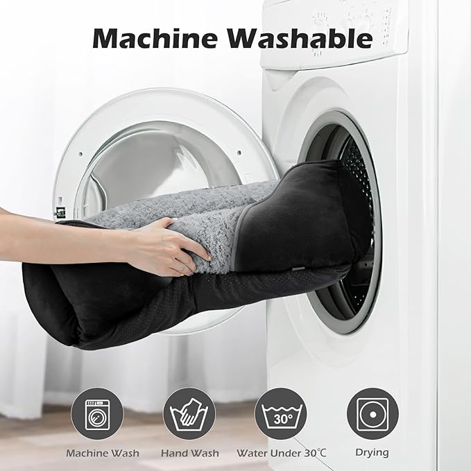 INVENHO Small Dog Bed Rectangle Washable Orthopedic Soft Calming Sleeping Durable Pet Cuddler with Anti-Slip Bottom