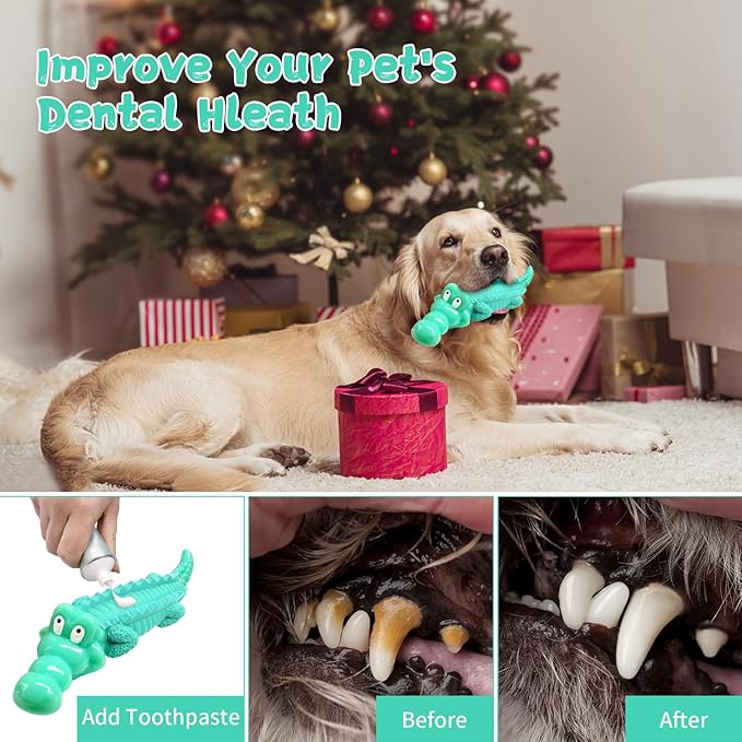 Large Dog Chew Toys for Aggressive Chewers: Almost Indestructible Dog Toy to Keep Them Busy & Reduce Boredom-Gift Toys for Small Medium, Large Breed