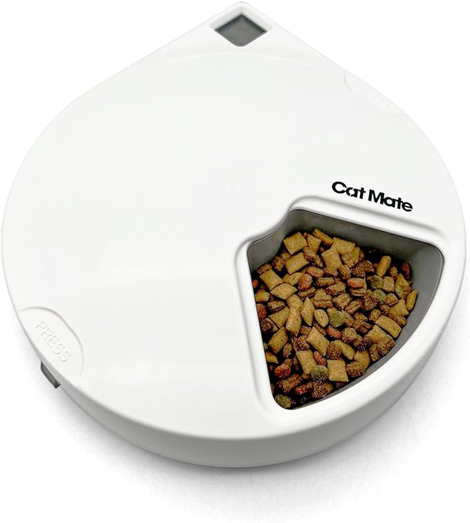 Cat Mate C500 - 5 Meal Digital Automatic Feeder with Ice Packs for Cats and Small Dogs