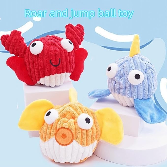 Dog Toys for Aggressive Chewers,Squeaky Dog Toys to Keep Them Busy,No Stuffing Interactive Dog Chew Toys,Suitable for Medium,Large and Small Dog(Blue Whale)