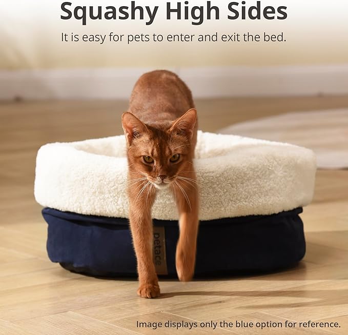 Heated Cat Bed with Auto Shut Off Timer, 17.7" x 13.7" Adjustable Temperature Indoor Pet Heating Cushion Bed for Kittens, Cats, Puppies and Small Dogs, Gray