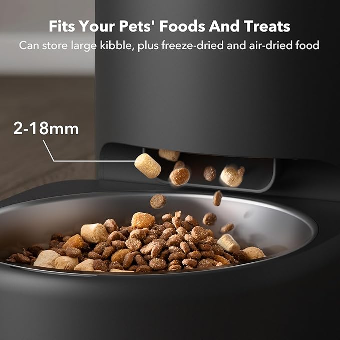 PETLIBRO Automatic Dog Feeder, 5G Wi-Fi 8L Large Dog Food Dispenser with Vacuum-Sealed Cat Feeder for Airtight Storage, Auto Pet Feeder with 187mm Large Food Tray for Medium Large Breed Dog Cat 34Cups