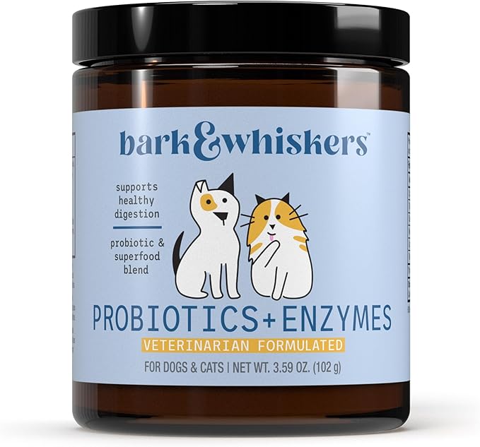 Bark & Whiskers, Probiotics + Enzymes 3.59 oz, Non GMO, Gluten Free, Soy Free, Dr. Mercola