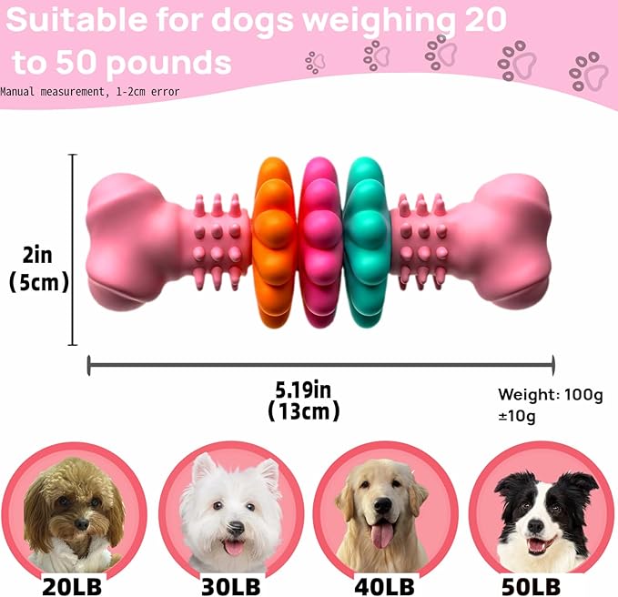 Puppy Teething Toy – Dog Chew Toy for Small Dogs and Puppies, Interactive Puppy Toy for Teething, Dog Teeth Cleaning Aid