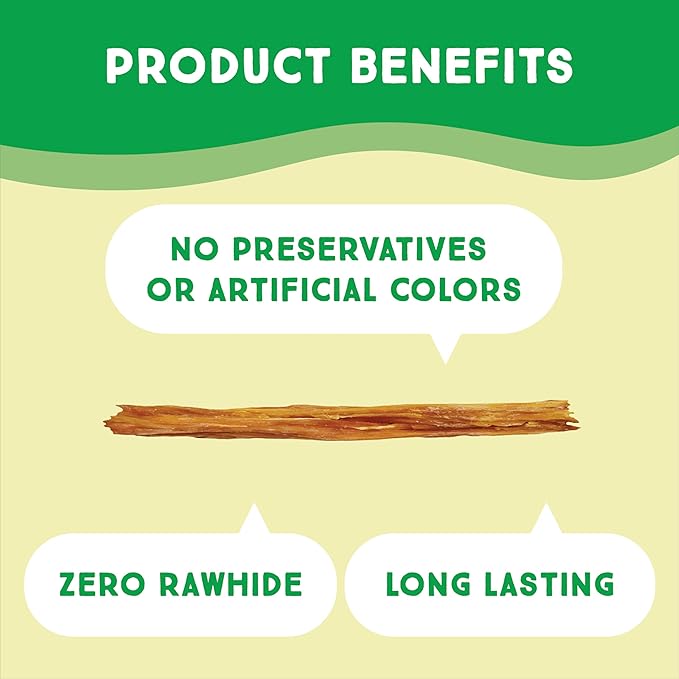 Ultra Chewy Turkey Tendon Sticks for Dogs - Premium All-Natural, Hypoallergenic, Long-Lasting Dog Chew Treat, Easy to Digest, Ingredient Sourced from USA (1 Lb Pack)