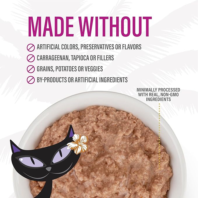 Tiki Cat After Dark Pate, Duck & Chicken Liver, High-Protein Ingredients, Wet Cat Food for Adult Cats, 3 oz. Can (12 Count)
