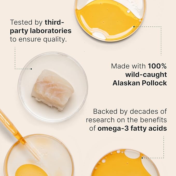 Wuffes Advanced Omega 3 Fish Oil for Dogs, Natural EPA & DHA Fatty Acids, Supports Healthy Skin and Coat, Joint Nutrition, Digestion & Immune System - 100% Pure Wild Alaskan Fish Oil, 16 Oz