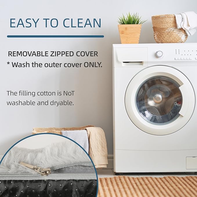 Self Warming Cat Mat Self Heating Cat Bed 30" x 20" Thermal Cat Mat Extra Warm Dog Bed Cat Beds for Indoor and Outdoor Cats Pet Heating Pad for Kittens Small Puppy Pets with Washable Removable Cover